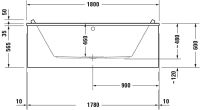 Vorschau: Duravit Starck Einbau-Badewanne rechteckig 180x80cm, weiß