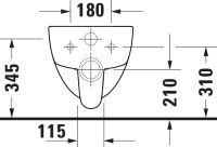 Vorschau: Duravit D-Code Wand-WC rimless Set mit SoftClose WC-Sitz 54x37cm, weiß
