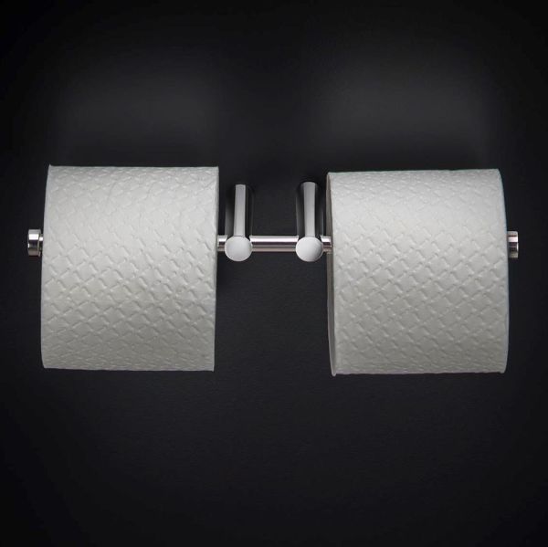 Cosmic Logic Doppelter Rollenhalter ohne Deckel, edelstahl glänzend 2260257 