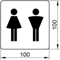 Vorschau: Keuco Plan Türschild Symbol Damen / Herren