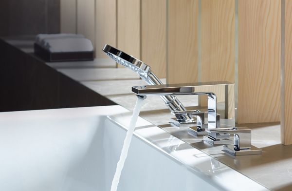 Hansgrohe Metropol 4-Loch Wannenrandarmatur mit Bügelgriffen, chrom