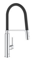 Vorschau: Grohe Feel Einhand-Spültischbatterie mit flexiblem Auslauf, chrom-schwarz 31489000