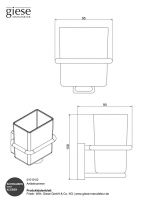 Vorschau: Giese Gifix 21 Glashalter, Wandmodell, Kristallglas satiniert, zum Kleben und Schrauben, chrom