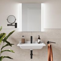 Vorschau: Duravit D-Code Kosmetikspiegel Ø20cm schwarz matt 0099124600