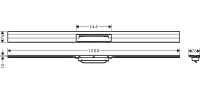 Vorschau: Hansgrohe RainDrain Flex Fertigset Duschrinne 120cm, kürzbar, zur Wandmontage, weiß matt