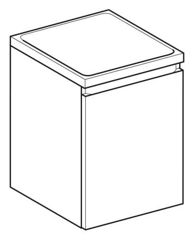 Geberit Renova Plan Seitenschrank mit einer Schublade, 40x55cm