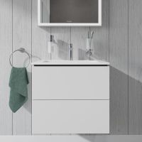 Duravit L-Cube Waschtischunterschrank wandhängend 62x39cm mit 2 Schubladen für ME by Starck234263 weiß matt LC625601818