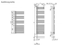 Vorschau: Zehnder Forma Asym Design-Badheizkörper, rechts, LFAR-120-060, weiß