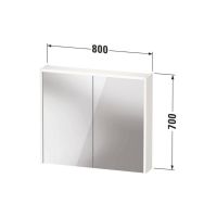 Vorschau: Duravit D-Code 2.0 Spiegelschrank 80x70cm mit LED-Beleuchtung, 2 Türen, weiß matt