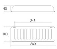 Vorschau: lineabeta FILO Duschablage 30x10cm, edelstahl poliert