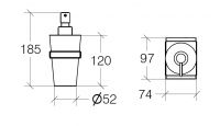 Vorschau: lineabeta SKUARA Seifenspender 350ml verwendbar mit Halter Minimum 80mm