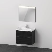 Vorschau: Duravit D-Neo Möbel-Set 80cm Waschtisch mit Waschtischunterschrank und rechteckigem Spiegel DE011301616
