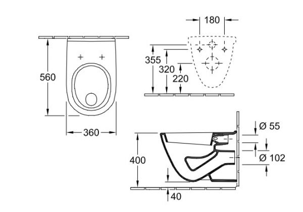 Villeroy&Boch O.Novo Wand-Flachspül-WC 56621001_1