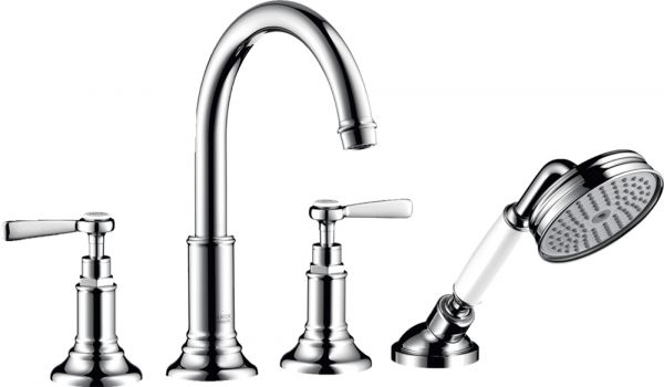 Axor Montreux 4-Loch Wannenrandarmatur mit Hebelgriffen chrom 16550000