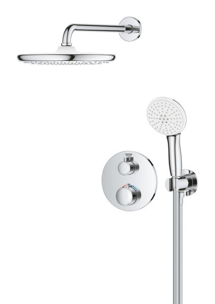 Grohe Grohtherm Duschsystem Unterputz mit Tempesta 250, rund, chrom