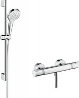 Vorschau: Hansgrohe Croma Select S Vario Combi Set 0,65m, weiß/chrom