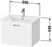 Vorschau: Duravit XBase Waschtischunterschrank 60cm, mit 1 Auszug, passend zu Waschtisch ME by Starck 233663