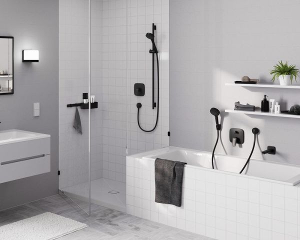 hansgrohe RainDrain Spot Plus Komplettset höhenverstellbar, befliesbar, edelstahl gebürstet 56226800