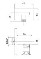 Vorschau: Steinberg Serie 135 Brauseanschlussbogen 12, matt black 1351660S