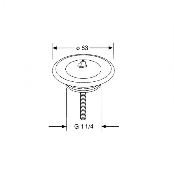 Kludi Universal-Stopfenventil G 1 1/4, chrom
