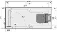 Vorschau: Artweger Artlift mit Hebesitz, Duschbadewanne mit Duschtür 180x80cm, weiß