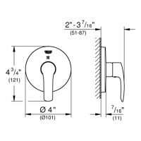 Vorschau: Grohe Eurosmart 3-Wege Umstellung, chrom