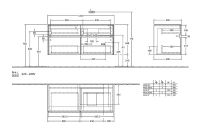 Vorschau: Villeroy&Boch Collaro Waschtischunterschrank 120cm für Aufsatzwaschtisch 43345G