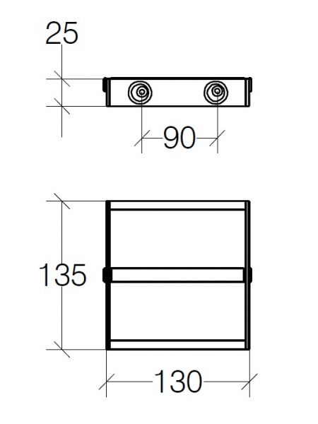 lineabeta SKUARA Toilettenpapierhalter, chrom