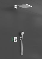 Vorschau: Hansgrohe Raindance E Duschsystem Unterputz 300 1jet mit ShowerSelect Square, chrom