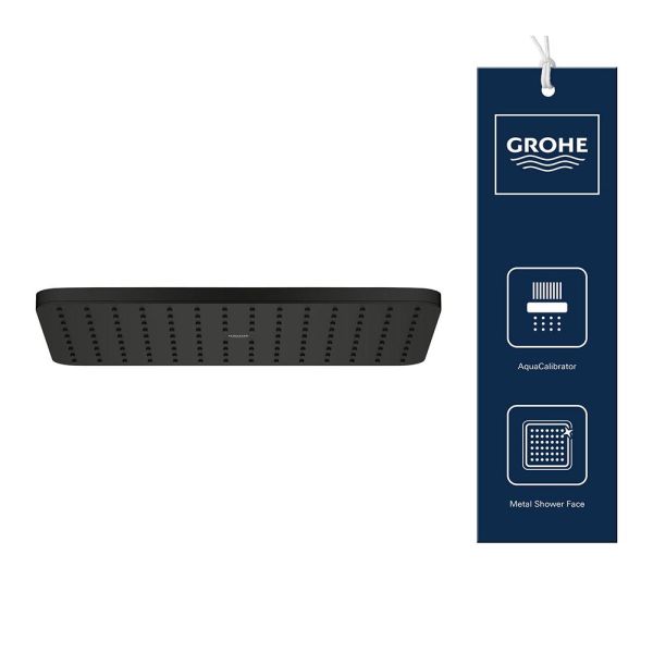 Grohe Vitalio Joy+ 350x230 Kopfbrause mit AquaCalibrator, schwarz matt