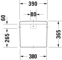 Vorschau: Duravit Starck 3 Spülkasten 3/6L mit Dual Flush, Anschluss rechts oder links, WonderGliss, weiß