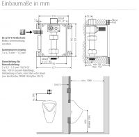 Vorschau: WimTec Rohbauset U2 passend zu OCEAN U8 und OCEAN U4 Urinalsteuerung