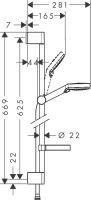 Vorschau: Hansgrohe Crometta Vario Brauseset 0,65m mit Seifenschale, weiß/chrom