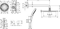 Vorschau: Hansgrohe Croma Duschsystem Unterputz 280 1jet mit Ecostat S, schwarz matt