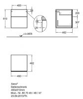 Vorschau: Geberit Xeno² Seitenschrank mit 2 Schubladen, 45x51cm