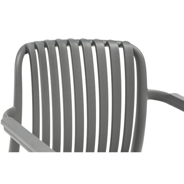 KETTLER LAGO Stapelsessel mit Armlehne, grau 0302902-7000