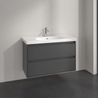 Villeroy&Boch Skyla Waschtischunterschrank C79900 100cm, 2 Auszüge, graphite C79900VR