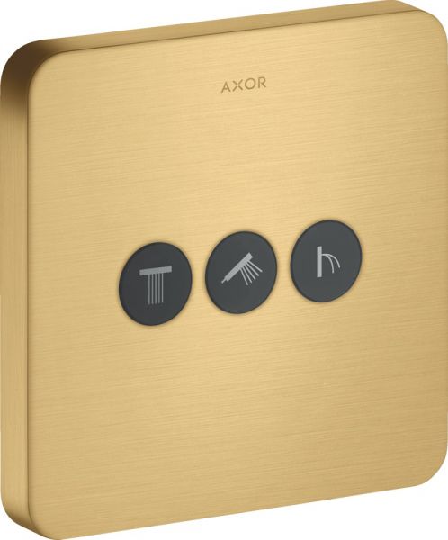 Axor ShowerSelect Ventil Softcube, Unterputz, für 3 Verbraucher brushed gold optic 36773250