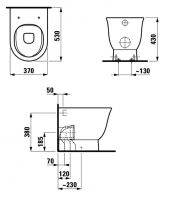 Vorschau: Laufen The New Classic Stand-WC, Tiefspüler, spülrandlos, Abgang waagerecht oder senkrecht 82385.1