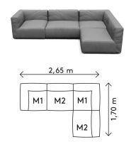 Vorschau: blomus GROW Sofa Eck-Set A 2,65x1,70m, coal