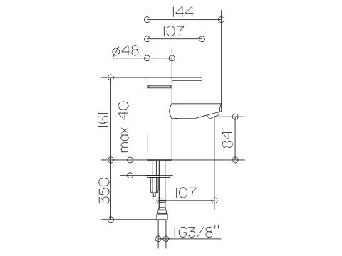 Keuco Plan blue Einhebel-Waschtischmischer 90 ohne Ablaufgarnitur