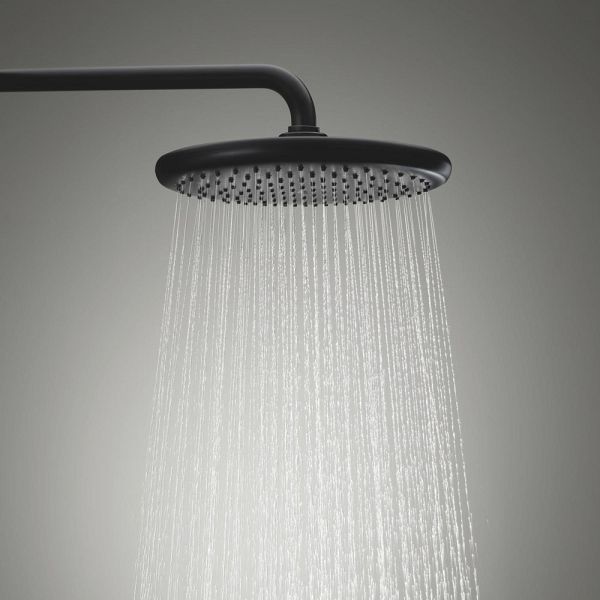 Grohe QuickFix Vitalio Start 250 Flex Duschsystem mit Umsteller, ohne Armatur, rund, schwarz matt