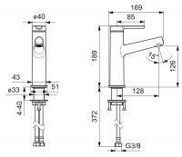 Vorschau: Hansa Hansadesigno Style Waschtisch-Einhand-Einlochbatterie, chrom