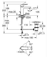 Vorschau: Grohe Cubeo Einhand-Waschtischbatterie M-Size mit Ablaufgarnitur