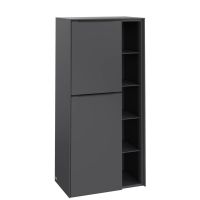 Vorschau: Villeroy&Boch Subway 3.0 Mittelschrank mit 2 Türen und 1 offenes Fach graphite volcano black C59801VR