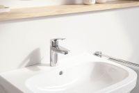 Vorschau: Grohe Eurosmart Einhand-Waschtischbatterie S-Size, mit Hybrid-Zugstangen-Ablaufgarnitur, chrom