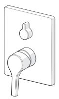 Vorschau: Hansa Hansapaleno Wannen- und Brausearmatur Fertigmontageset, Rosette eckig, chrom