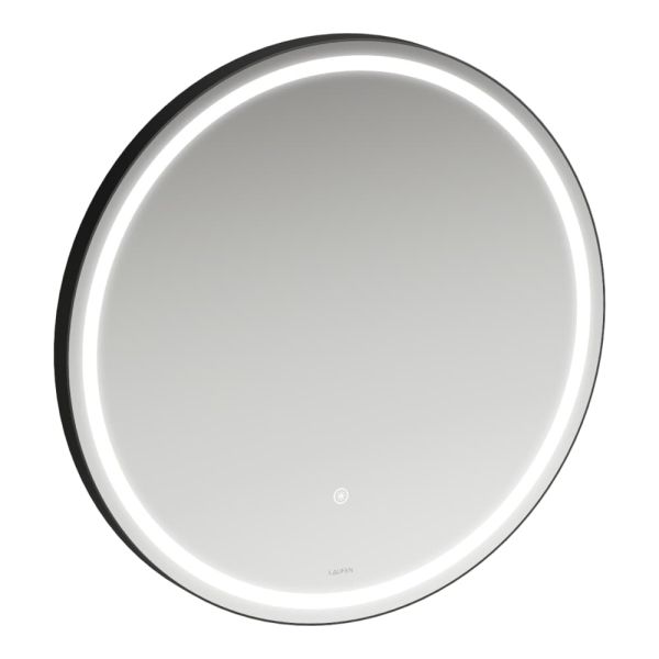 Laufen Base 2.0 Spiegel Ø60cm, umlaufende LED-Beleuchtung, schwarz matt 