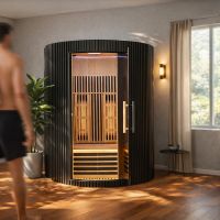 Holl's Moon 2 Infrarotkabine rund 2 Personen schwarz