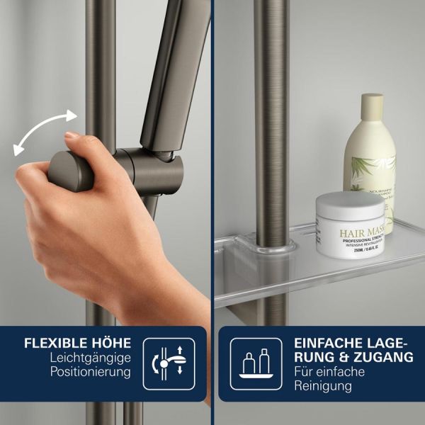 Grohe Rainshower SmartActive Brausestange 60cm, hard graphite gebürstet